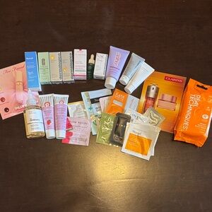 Assorted beauty and skincare.